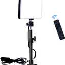 LED Desk Bi-Color Video Light, Key Light with C-Clamp Stand, 2700K-5700K Dimmable, Wireless Remote, Studio Photography Lighting