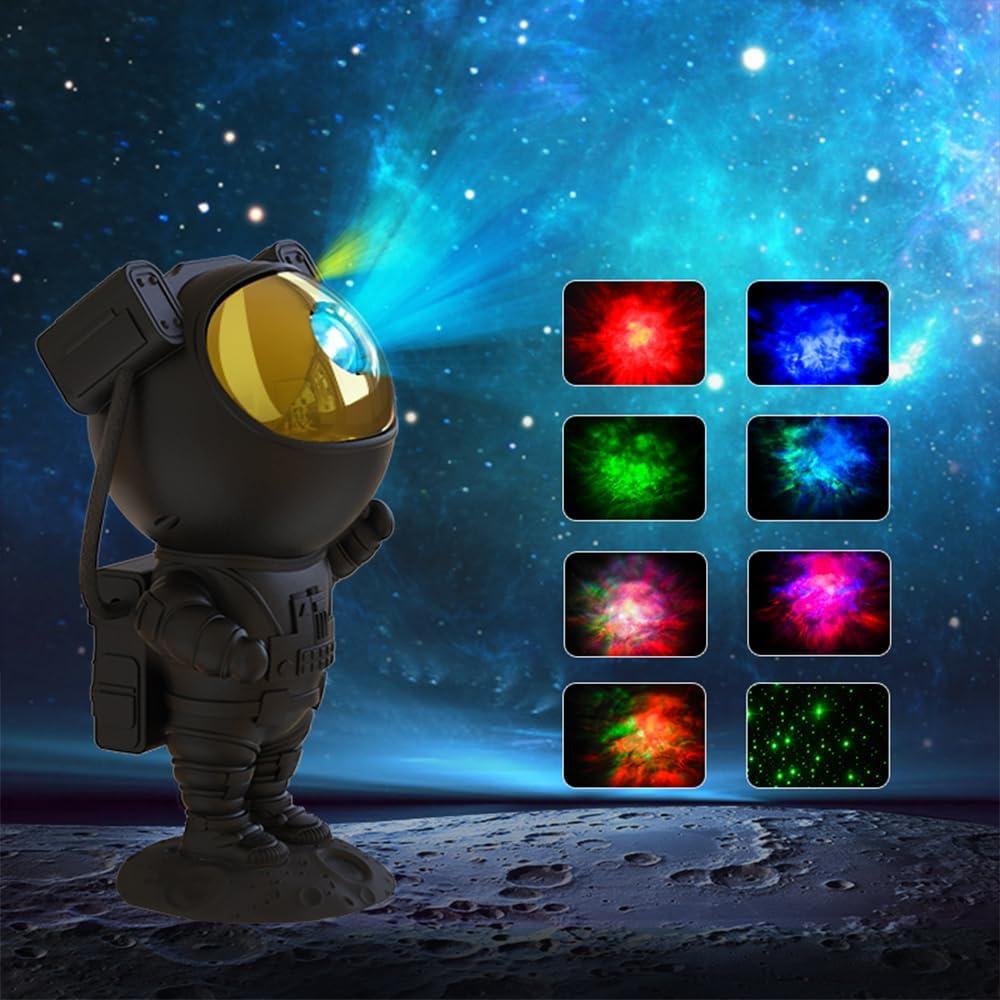 SFOUR Astronaut Galaxy Projector Night LightLights for Bedroom,Kids Room Decor Aesthetic, Adjustable Head Angle,Gift for Kids Adults Home Party Ceiling DecorChristmas Gift (Black)