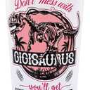 Gigi Gifts for Grandma - 20 OZ Gigi Tumbler Funny Dinosaur Insulated Cup Keeps Drinks Cold or Hot, Christmas Birthday Gifts for Nana Grammy Meemaw