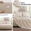 Anluoer Beige King Comforter Set 7 Pieces, Bed in a Bag with Sheets, All Season Bedding Sets with 1 Comforter, 2 Pillow Shams, 2 Pillowcases, 1 Flat Sheet, 1 Fitted Sheet | Softness, High Quality, Warmth, Comfort, OEKO