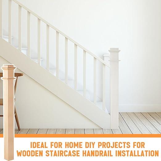 3 x 48 Wood Box Newel Stair Newel Post Solid Poplar Notched Interior Railing Newel Stair Post Wood Balusters for Staircase Handrails 3 x 48 Wood Box Newel Stair Newel Post Solid Poplar Notched Interior Railing Newel Stair Post Wood Balusters for Staircase Handrails