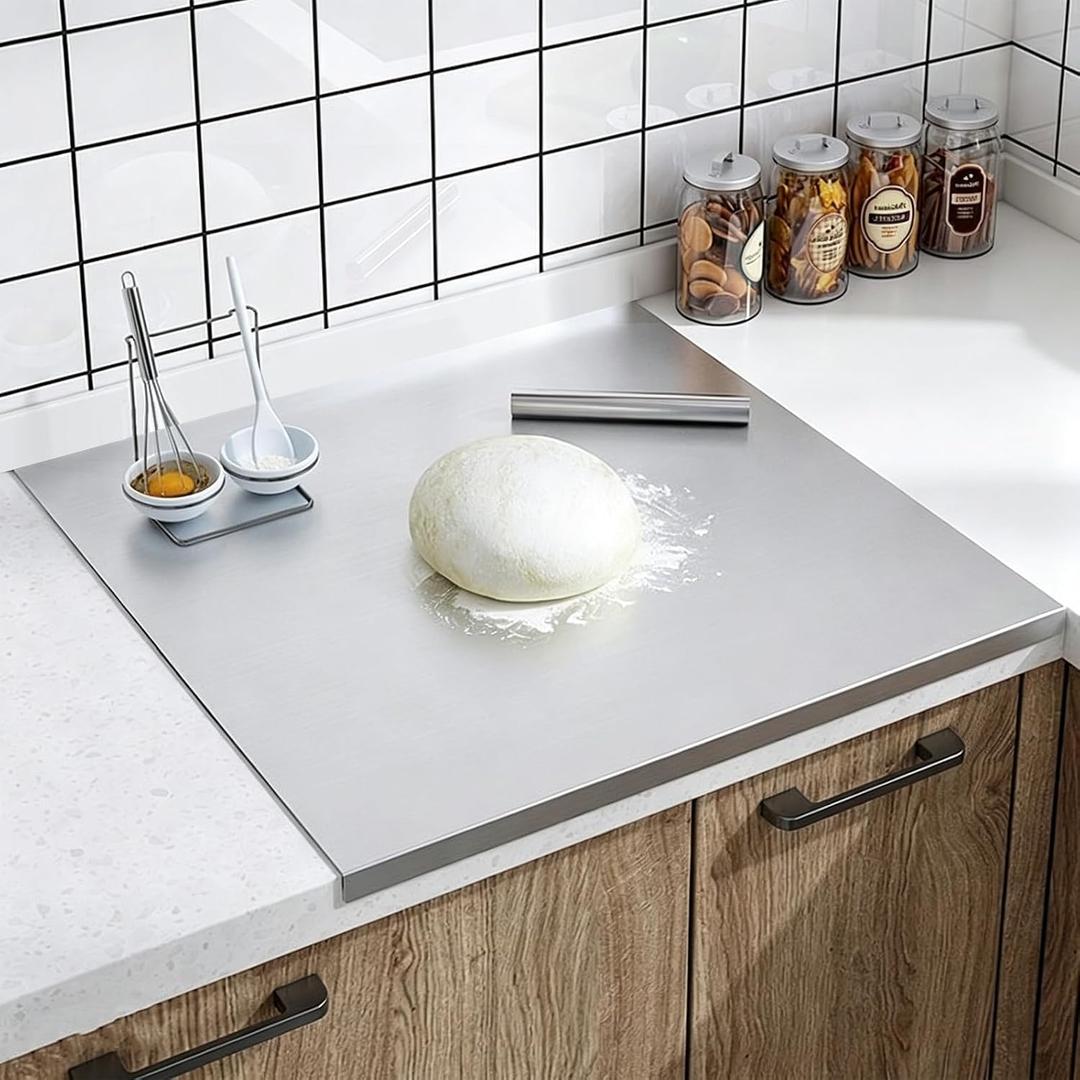 35.4"x22.8" Extra Large 304 Stainless Steel Chopping Board with Lip