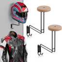 Motorcycle Helmet Holder Wall Mount, 2 Pack Motorcycle Helmet Rack - Motorcycle Accessories Organizer for Entryway or Garage