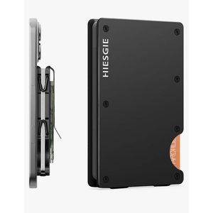 Compatible with MagSafe Wallet, Slim Wallet for Men with Money Clip, Rfid Blocking Metal Card Holder, Minimalist Magnetic Wallet Compatible with iPhone 16/15/14/13/12 Series - Classic Black