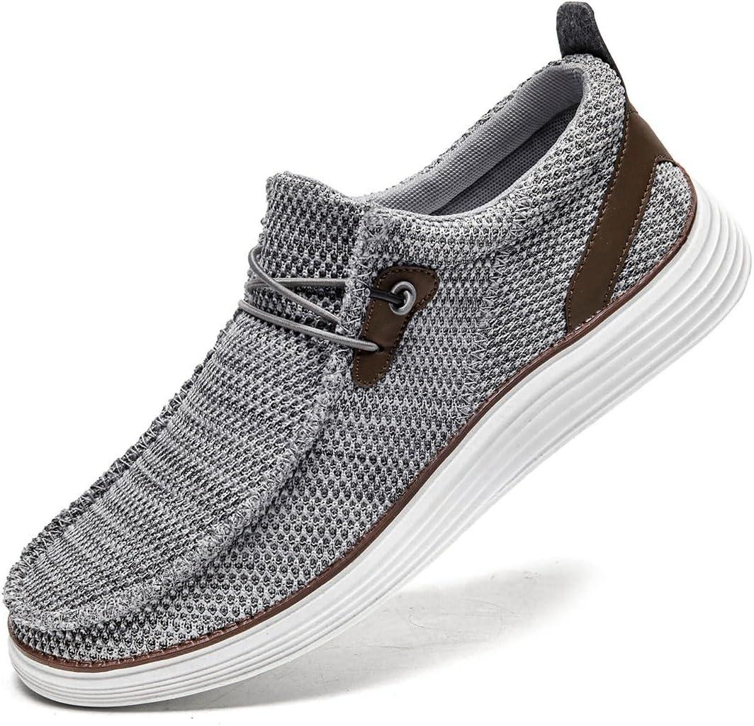 Men's Loafers Shoes Slip On Boat Shoes Walking Sneakers Lightweight Casual Fashion Gym Driving Breathable Wide Shoes (11)