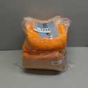 GLAMBURG 100% Cotton Ultra Soft 6 Pack Towel Set, Contains 2 Bath Towels 28x55 Inches, 2 Hand Towels 16x24 Inches & 2 Wash Coths 12x12 Inches, Compact Absorbent Lightweight & Quickdry - Orange