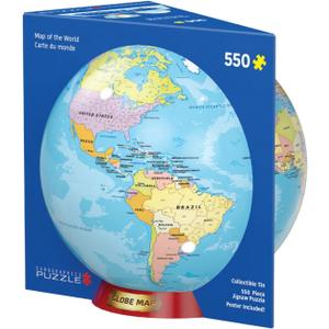 Map of The World Tin