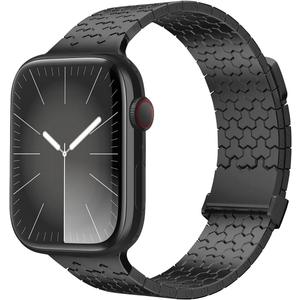 Y-Letter Magnetic Bands for Apple Watch Band 49mm 46mm 45mm 44mm 42mm, Stainless Steel Adjustable Metal Strap for Apple Watch Ultra 3 2 1 & iWatch Series 11/10/9/8/7/6/5/4/3/2/1/SE (Black)