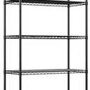 Simple Deluxe 5-Tier Heavy Duty Storage Shelving Unit, 1250 Lbs Loading Capacity, 29.92" W x 13.98" D x 61.02" H, Black