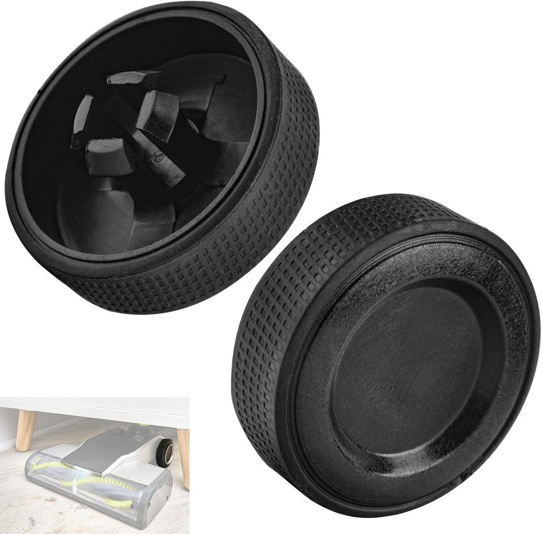 2 Pack Upgraded Replacement Wheel for Ryobi Cordless Stick Vacuum 18v One+ Hp & 18v One+ PCL720K, PBLSV716K, Silicone Replacement Wheels, Quiet and Non-Slip