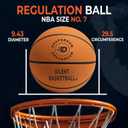 Silent Basketball Size 7 (29.5”) - The Official Silent Basketball Size 7 (29.5"), Size7 Indoor Basketballs, Airless Quiet Indoor Basket Ball, Grooved Airless Indoor-Basketball for Quiet Dribbling