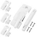 Window Sash Locks, 4 Pack Window Latches Replacement Sash Locks White Screw Hole Spacing 14mm/0.5in Fits Vinyl Single or Double and Vertical or Horizontal Sliding Windows for Anti-Theft