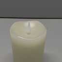 Flickering Flameless Candles with 3D Moving Flame, Last 1000+ Hours Battery Operated Candles with Timer, Ivory Real Wax Pillar Electric LED Candle for Wedding Christmas Party/3" x 5"