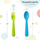 Plaskidy Plastic Toddler Spoons - Set of 16 Kids Spoons BPA Free/Dishwasher Safe