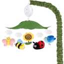 Garden Friends Crib Mobile Baby Mobile for Crib with Upgraded 3-Mode Music Box, Nursery Mobile with Butterflies, Bees, Birds for Boys & Girls, Fits Standard Cribs, Forest Nursery Decor