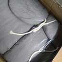 LE SURE Foldable Human Dog Bed - 3 in 1 Flexible Giant Human Dog Bed for Adult People with Supportive Bolster Egg Foam, Waterproof Liner, Calming Fluffy Faux Fur Orthopedic Big Bean Bed, Charcoal