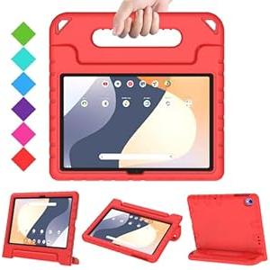 BMOUO Kids Case for Onn 10.1 Tablet Case (2024) Model#100135925, Shockproof Light Weight Handle Stand Case for Walmart Onn Tablet Case 10.1 inch 2024 (Gen 4), Red
