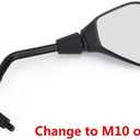 Universal Motorcycle Mirrors, 10MM 8MM Universal Motorcycle Rear View Side Handlebar Mirror Black, Compatible with ATV, Scooter, Dirt Bike, Cruiser, Snowmobile