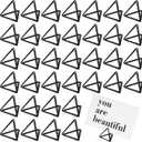 Epakh 100 Pcs Place Card Holder for Table Card Holders for Wedding Triangle Shape Table Number Picture Clips Stand for Centerpiece Anniversary Party (Black)