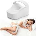 Knee Pillow for Side Sleepers, Memory Foam Leg Pillow for Side Sleeping, Between Legs Pillow for Relief Sciatica Hip Lower Back Pain, White