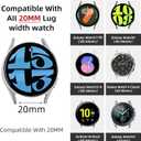 Leather Band Compatible with Galaxy Watch 7 Bands 44mm 40mm,Galaxy Watch 6/5/4/FE/Active 2 40mm 44mm/Watch 6 Classic 43mm 47mm/Watch 5 Pro 45mm/Watch 4 Classic 42mm 46mm,20mm Magnetic Strap for Samsung Watch women men