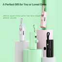 Portable Mini Power Bank Charger for USB C Android Device (Direct Plugin) and for iPhone Apple (Wired), 4800mAh Cute Fast Charge Small Battery Power Bank for Woman Man -White