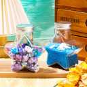Yinkin 30 Pcs 5.5 oz Star Sand Art Bottles Plastic Clear Sand Bottles with Lids Candy Jars for DIY Craft Decoration Party(Aluminum Lid)