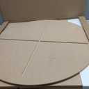 SSWBasics 30 Inch Round Wood Display Table - 250 Pound Weight Capacity - Medium Density Fiberboard - Compatible with Round Tablecloths up to 88 inches - 2 Part Interlocking Finger Groove Base