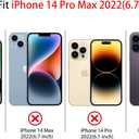 NITITOP Compatible with iPhone 14 Pro Max Case Cute Clear Glitter [Compatible for MagSafe] Plating Heart Sparkle Bling Magnetic Girl Women Electroplated Frame Camera Protection Back Cover - Black