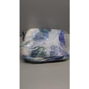 Wavy Bathroom Rug - Ocean Blue 3D Microfiber Carpet with Non-Slip Backing (63"x28")