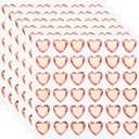 MECCANIXITY 216 Pcs Heart Rhinestone 10mm Self Adhesive Gems Stickers Jewelry Stickers for Jewelry Making, Valentine Makeup, DIY Crafts, Orange