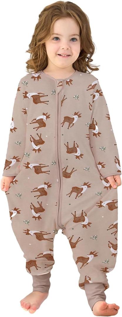 Miracle Baby Sleep Sack with Feet, 0.5 TOG Lightweight Toddler Sleeping Bag with Legs & Long Sleeves for Early Walkers