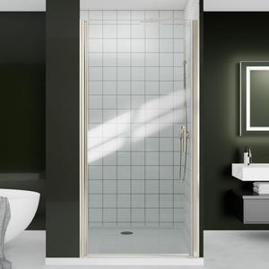 Pivot Frameless Shower Door, 36"-37.9" W x 72" H, Pivot Swing Shower Doors with 1/4" Clear Tempered Glass Panel, Brushed Nickel Finish