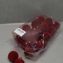 RoseCraft 30PCS Burgundy Velvet Christmas Ball Ornaments Set, 60MM/2.3Inch Shatterproof Flocked Ornament for Christmas Tree Hanging Holiday Valentine's Day Party Xmas Decorations.