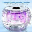 Ultrasonic Retainer Cleaner Machine - 45kHz dental pod ultrasonic cleaner for retainers, Denture, Mouth Guard, Aligner, Braces - Denture cleaner machine with 4 Modes & Digital Timer