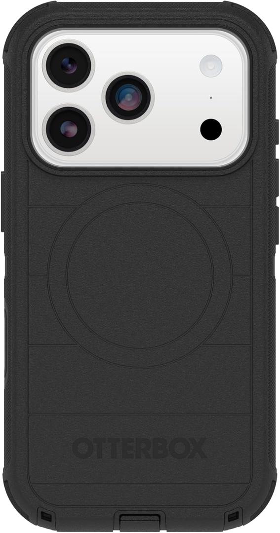 OtterBox iPhone 17 Pro Defender Pro Series Case - Black - Tough, Rugged & Durable iPhone Case, Snaps on MagSafe