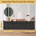 Reinforced Bottom 100 Inch Retractable Baby Gates Extra Wide Baby Gate for Large Openings, 8 ft Super Long Child Gates for Large Openings, Mesh Retractable Dog Gate for Doorways Extra Wide, Black