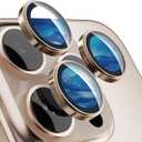 MAGEASY Sapphire Lens Protector for iPhone 16 Pro 6.3" & iPhone 16 Pro Max 6.9" (3 Lens) - Titanium Desert | Lenz