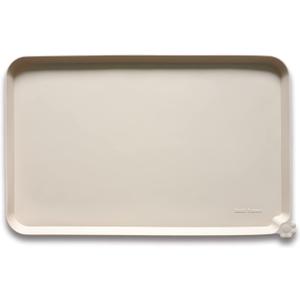 Hoki Found Silicone Pet Food Mats Tray - High-Lips Pet Dog Cat Bowl Mats - Dog Pet Cat Feeding Mat - Waterproof Dog Cat Food Mats -Pet Water Mats for Floors - Papayawhip (19 x 12)