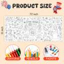 3 x OHOME 4th of July Giant Coloring Poster/Tablecloth - 250th Anniversary USA Decorations,Kids July 4th Crafts Games Activities Toys Decor Party Decor 250 America Merchandise