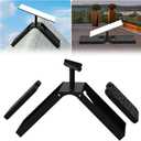 No Drill Starlink Roof Mount Gen 3 for Ridge/Flat Roof, Heavy Duty Adjustable Starlink Roof Ridge Mount with 13lbs Counterweight & Pipe Adapter, Weatherproof Easy Installation