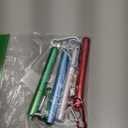 Ecoangel Cruise Ship Essentials,4-Pack reusable Collapsible Stainless Steel Drinking Straws with Aluminum Case, Cleaning Brush, and Keychains-Silver, Blue, Red, Green