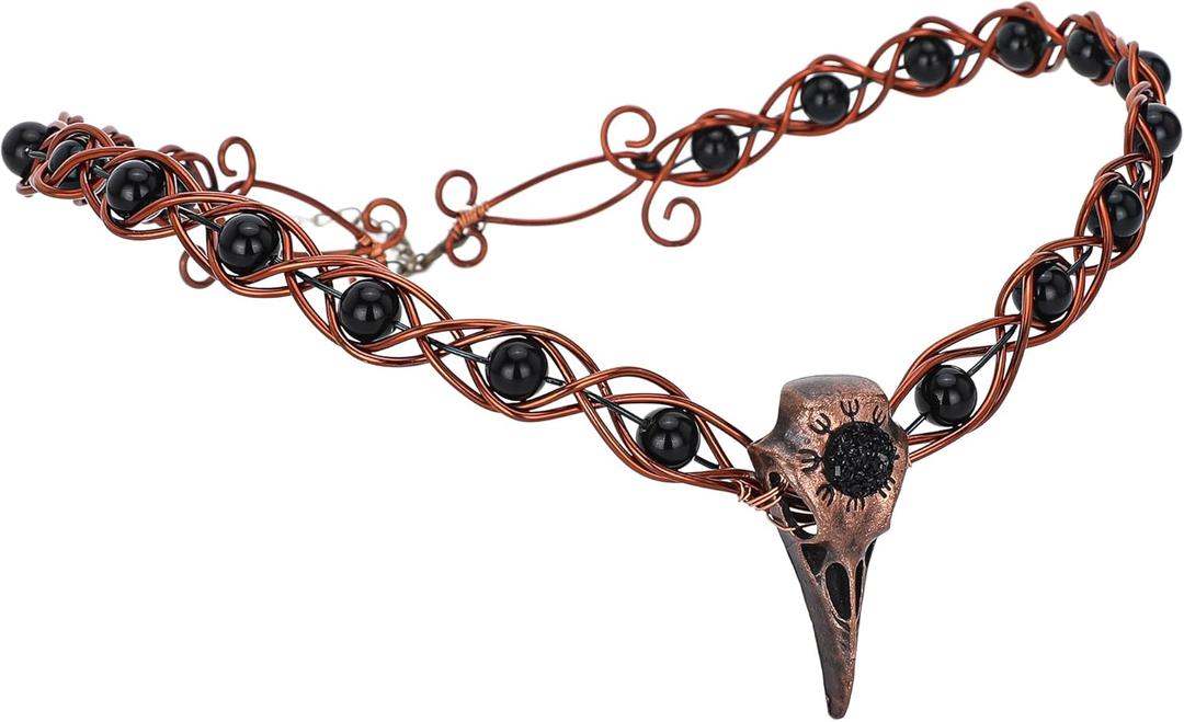 Viking Fairy Crown Headpiece - Medieval Circlet Crow Crown Celtic Tiara (Black)