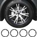 Wheel Rim Protector for Tesla Model Y Gemini 19 inch Apollo Wheels 2020-2024 Model Y Accessories All-in-one Car Tire Trim Rings Rim Case Hubcaps Wheel Cover (Matte Black)