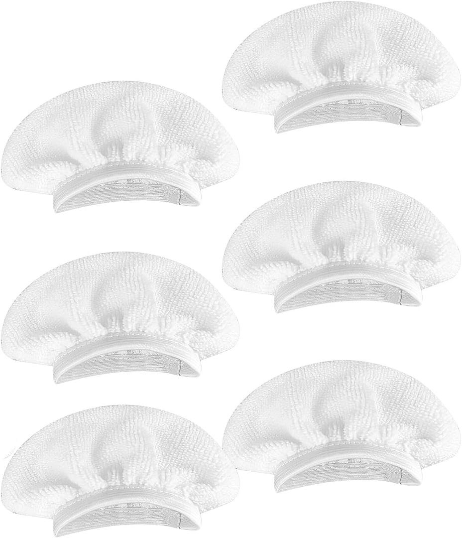 6 Pack Handheld Steam Cleaner Microfiber Pads - Universal Fit for Bissell Steam Shot, Dupray, Wagner, PurSteam, McCulloch, Washable & Reusable Steam Cleaner Accessories
