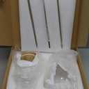 Glass Cups with Lids and Straws 32 oz Glass Tumbler with Straw and Lid 2 Pack Glass Tumbler with Handle Wide Mouth Iced Coffee Cups for Smoothies, Soda, Tea, with Bamboo Lids