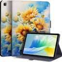 Case for Samsung Galaxy Tab a7 Lite 8.7 Inch, Multi-Angle Viewing Smart Stand Back Cover with Magnetic Clasp for Galaxy Tablet a7 Lite 8.7" 2021 (SM-T220/T225/T227), Sunflower