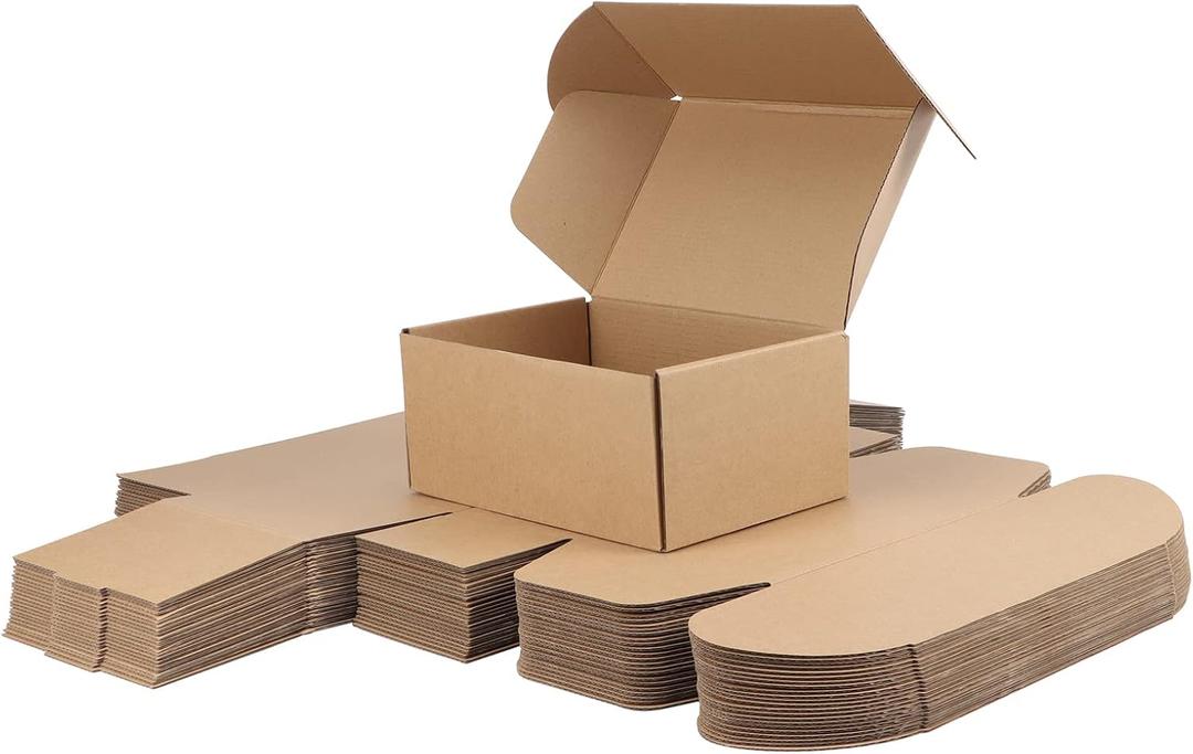 PHAREGE 9x6x4 inch Gift Shipping Boxes Bulk 25 Pack Brown, Tab Lock Tuck Top Mailing Boxes for Packaging Small Business, Small Cardboard Mailer Boxes for Wrapping Present