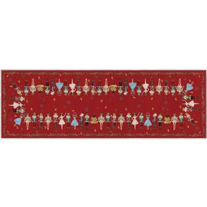 Artoid Mode Watercolor Red Nutcrackers Merry Christmas Runner Rug, Winter Home Decor Low-Profile Washable Area Rug for Hallways Entryway Bedroom Bathroom Laundry Room Indoor 2x6 Feet