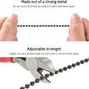 8 x 2PCS Ceiling Fan Pull Chain, Bulb and Fan Pattern Pull Chain Extension, Ceiling Fan Pull Chain Extender, Light Fan Pulls Chain with 12 Inches 3mm Diameter Beaded Ball Connector, Bronze